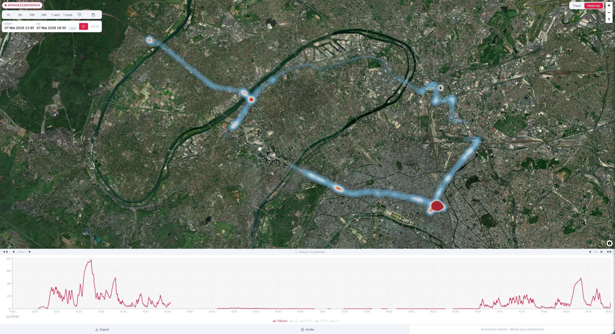 TRAAK Eyes - vue satellite