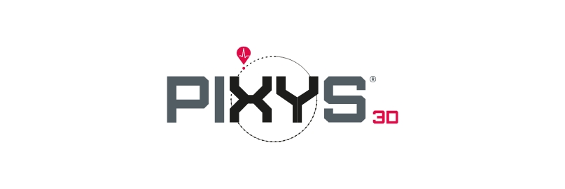 Logo de PIXYS 3D, technologie TRAAK permettant de fournir une position 3D avec une précision métrique (latitude, longitude et altitude) dans tous les milieux: extérieurs, intérieurs, souterrains, GPS denied.